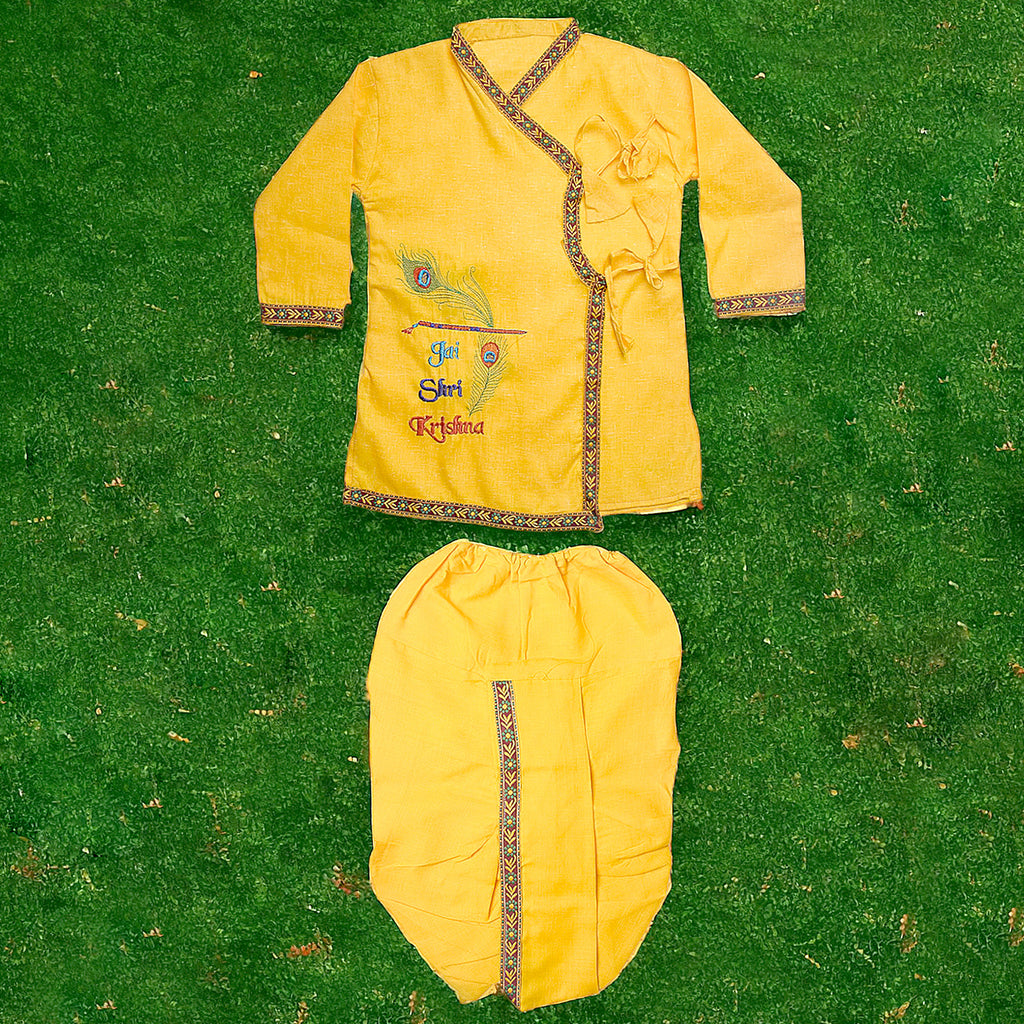krishna-outfit-yellow-kurta-white-dhoti-janmashtami-size24 – India’s Largest Pooja Accessories Brand – www.satvikstore.in


