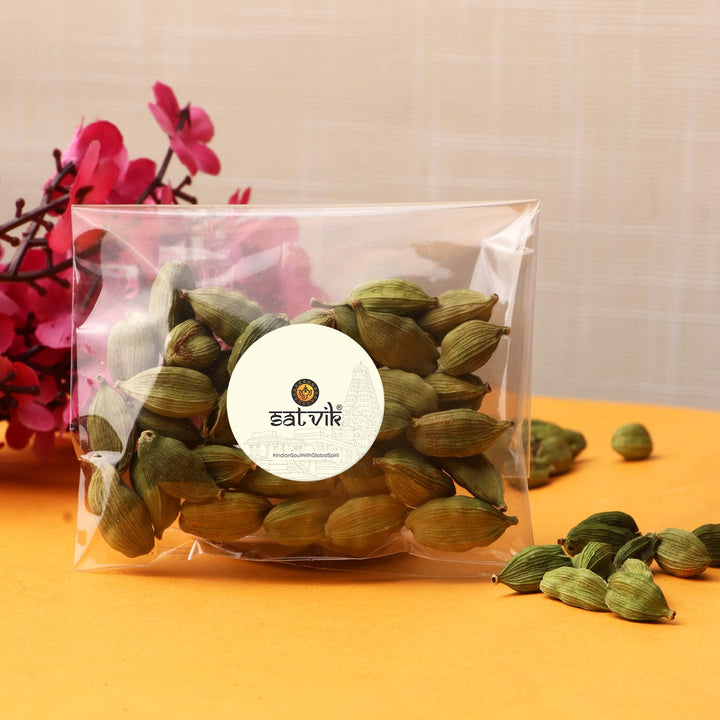 Buy cardamom Online | Pure Cardamom | Satvikstore.inCardamom (Elaichi)-10 Gm Puja Store Online Pooja Items Online Puja Samagri Pooja Store near me www.satvikstore.in