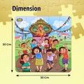 Ganesha with Kids Jigsaw Puzzle for Children's Learning and Fun