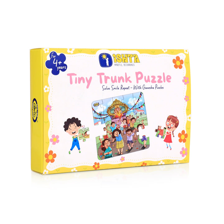 Ganesha with Kids Jigsaw Puzzle for Children's Learning and Fun