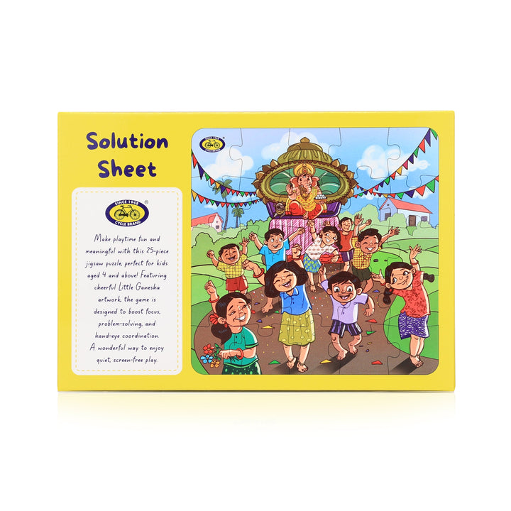 Ganesha with Kids Jigsaw Puzzle for Children's Learning and Fun