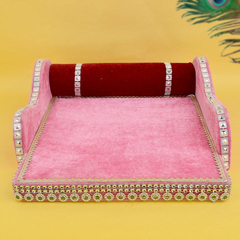 Throne of Elegance – Medium Velvet Bed for Laddu Gopal – India’s Largest Pooja Accessories Brand – www.satvikstore.in