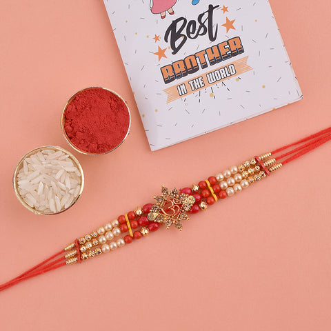 unique Pearl Om Rakhi online | India’s Largest Pooja Accessories Brand – www.satvikstore.in