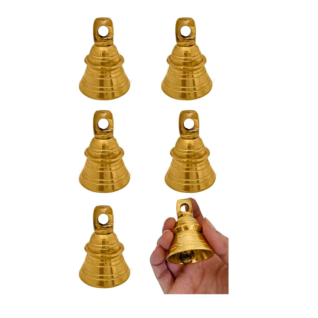 Brass Bell for Pooja Decoration (6 Pcs.) Puja Store Online Pooja Items Online Puja Samagri Pooja Store near me www.satvikstore.in