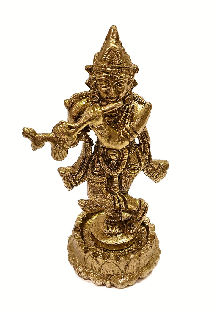 Brass Krishna Idol Puja Store Online Pooja Items Online Puja Samagri Pooja Store near me www.satvikstore.in