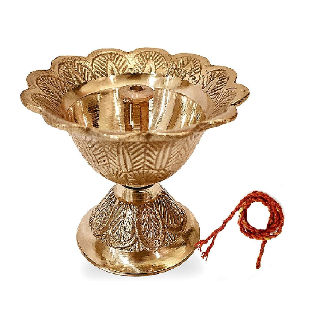 Designer Brass Devdas Akhand Diya Puja Store Online Pooja Items Online Puja Samagri Pooja Store near me www.satvikstore.in