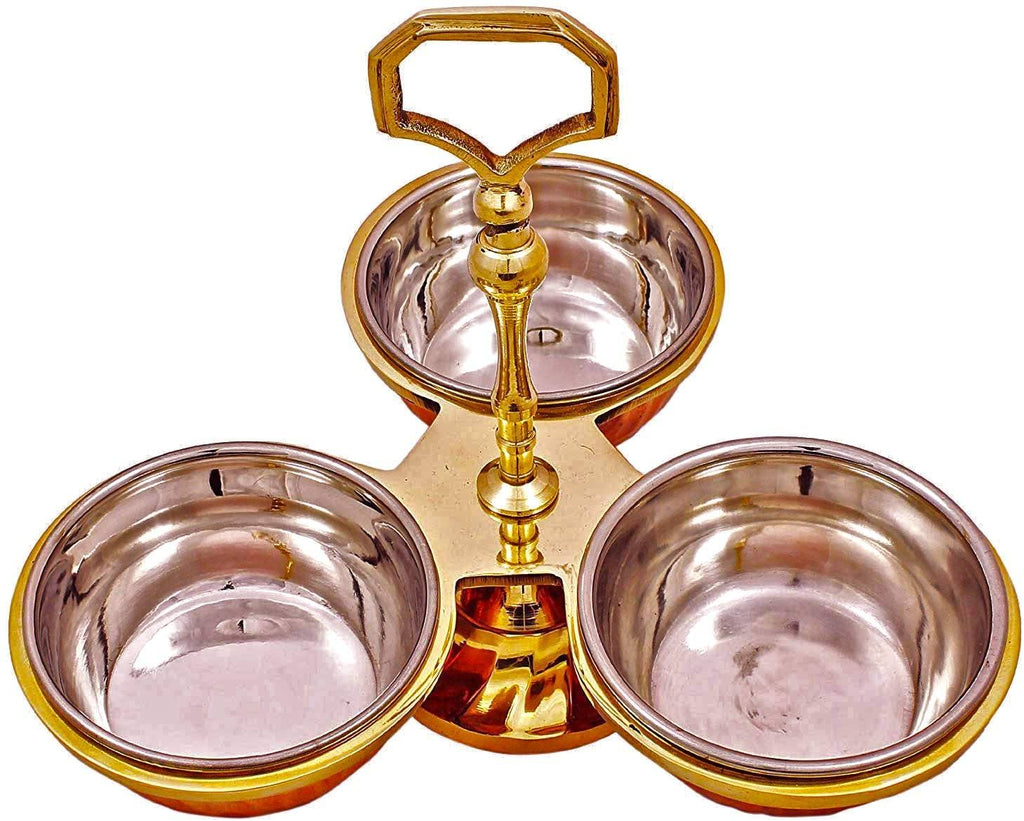 Copper Brass Pickle Set Puja Store Online Pooja Items Online Puja Samagri Pooja Store near me www.satvikstore.in