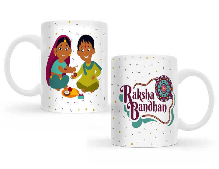 Rakhi with Mug Gift Combo Set Puja Store Online Pooja Items Online Puja Samagri Pooja Store near me www.satvikstore.in