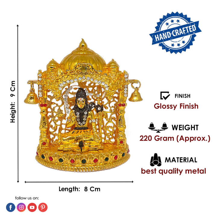 Metal Shiv Mandir Idol Puja Store Online Pooja Items Online Puja Samagri Pooja Store near me www.satvikstore.in