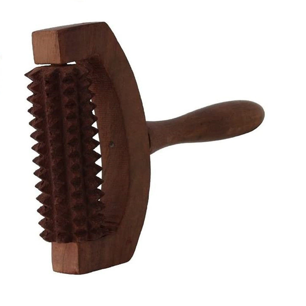 Wooden Handheld Roller Massager Puja Store Online Pooja Items Online Puja Samagri Pooja Store near me www.satvikstore.in