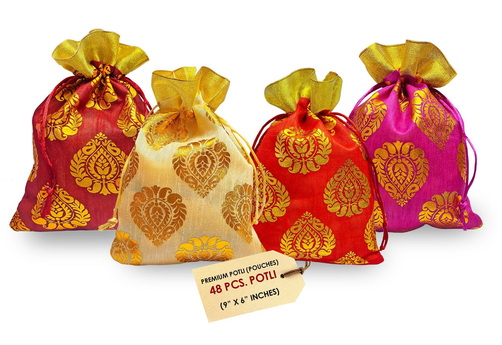 Handmade Designer Potli Dry Fruit Favour Pouches Puja Store Online Pooja Items Online Puja Samagri Pooja Store near me www.satvikstore.in