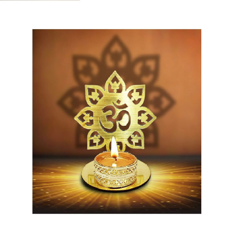 Designer OM Shadow Diya Puja Store Online Pooja Items Online Puja Samagri Pooja Store near me www.satvikstore.in