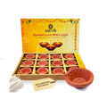 Earthen Clay Diya 12 Pc Set (Om) Puja Store Online Pooja Items Online Puja Samagri Pooja Store near me www.satvikstore.in