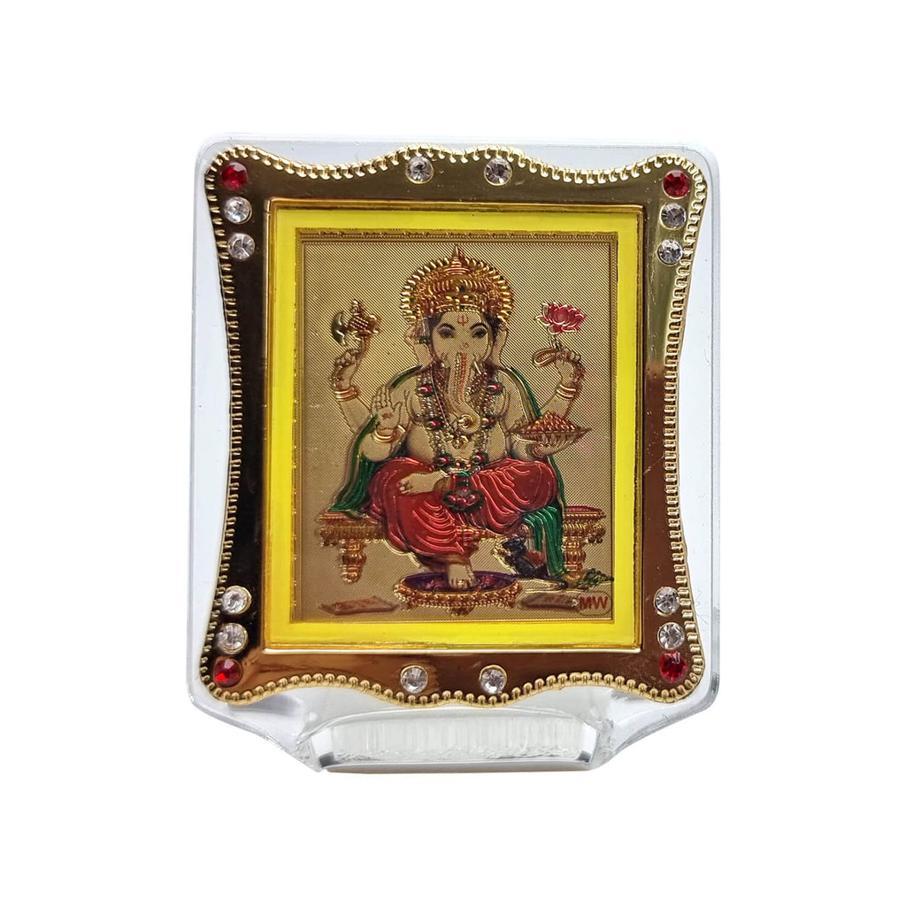 Lord Ganesha Frame Car Dashboard Puja Store Online Pooja Items Online Puja Samagri Pooja Store near me www.satvikstore.in