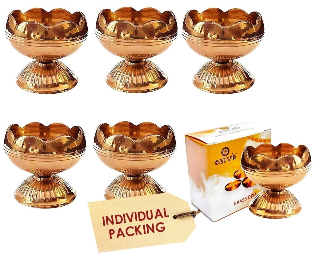 Antique Designer Pure Brass Diya (Large) Puja Store Online Pooja Items Online Puja Samagri Pooja Store near me www.satvikstore.in