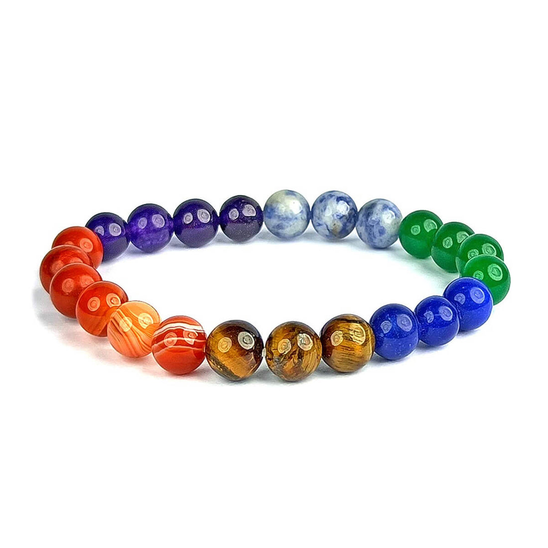Authentic 7 Chakra Bracelet for Reiki Healing – 8 MM Beads