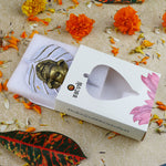 1 Pc Lord Ganesh Face on Leaf Patta Wall Hanging White