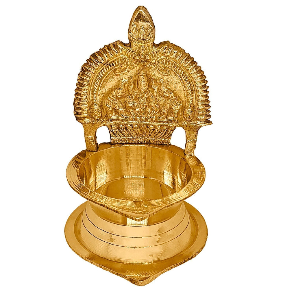 Brass Kamakshi Amman Diya (Medium) Puja Store Online Pooja Items Online Puja Samagri Pooja Store near me www.satvikstore.in