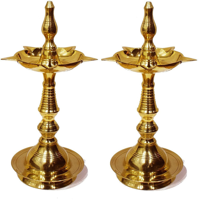 Brass Kerala Inauguration Diya (12.5 Inch) Puja Store Online Pooja Items Online Puja Samagri Pooja Store near me www.satvikstore.in