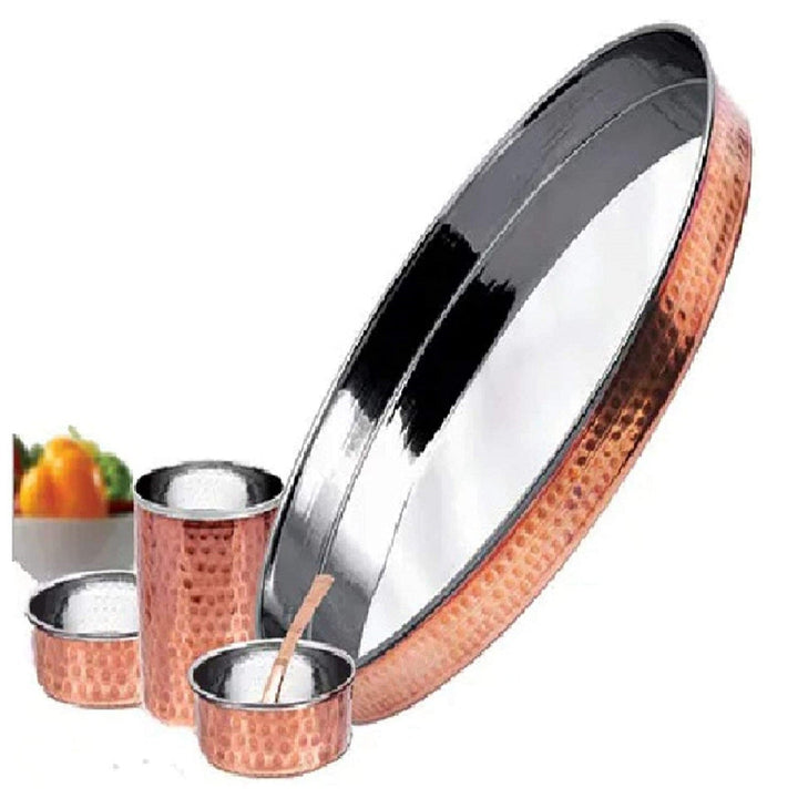 Copper Hammered Thali Puja Store Online Pooja Items Online Puja Samagri Pooja Store near me www.satvikstore.in