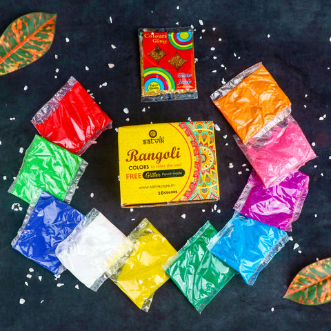 Rangoli Colors (10 Pc Pouch Pack) | India’s Largest Pooja Accessories Brand – www.satvikstore.in