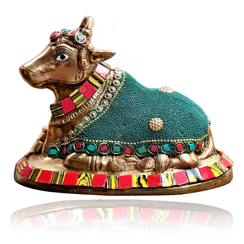 Brass Decorative Nandi Cow Puja Store Online Pooja Items Online Puja Samagri Pooja Store near me www.satvikstore.in