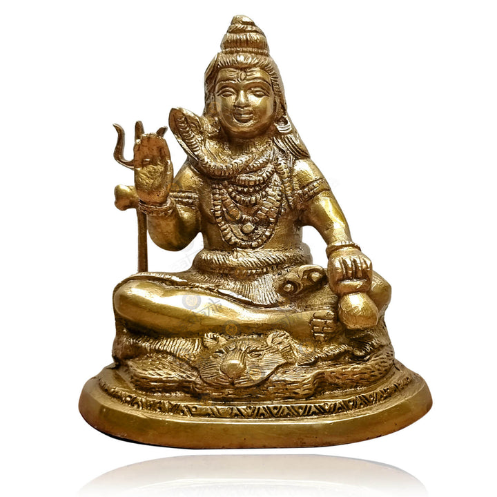 Brass Sitting Shiv Idol Puja Store Online Pooja Items Online Puja Samagri Pooja Store near me www.satvikstore.in