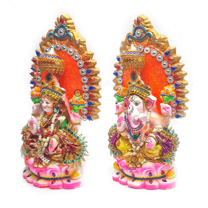 Lakshmi Ganesha Traditional Clay Statue Puja Store Online Pooja Items Online Puja Samagri Pooja Store near me www.satvikstore.in