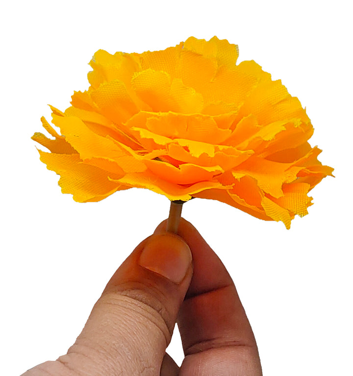 Marigold Garland Flower Heads Puja Store Online Pooja Items Online Puja Samagri Pooja Store near me www.satvikstore.in